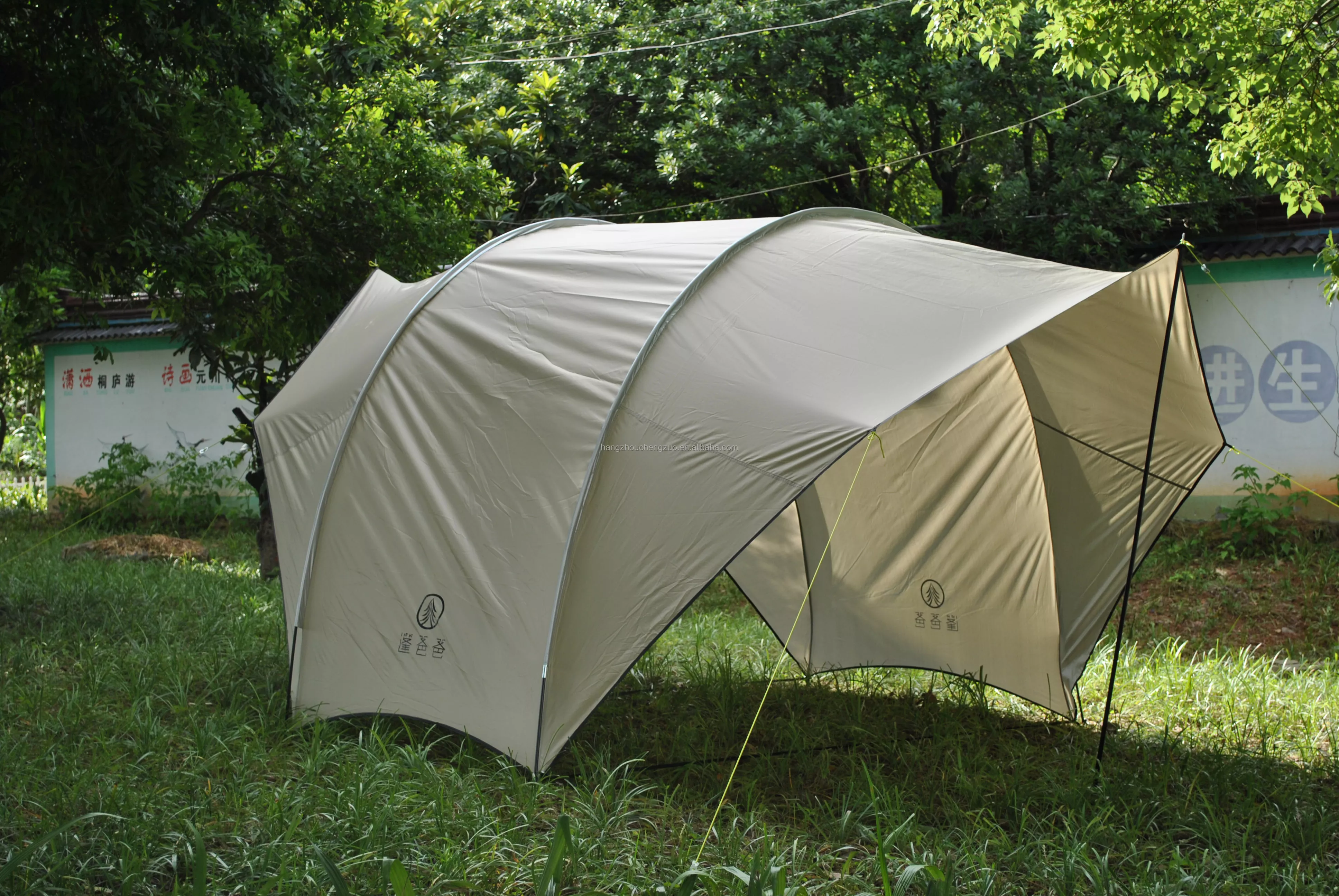 Cheap Goat Tents CZX 630 Camping Tent Portable Waterproof khaki Eggshell Canopy,Camping Shelter Lightweight Sunshade for Snow Camping Outdoor   